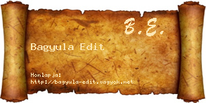Bagyula Edit névjegykártya